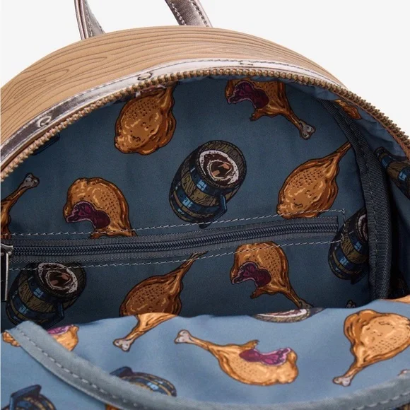 NWT Loungefly One Piece Group Portrait wood grain mini backpack. - Picture 4 of 4